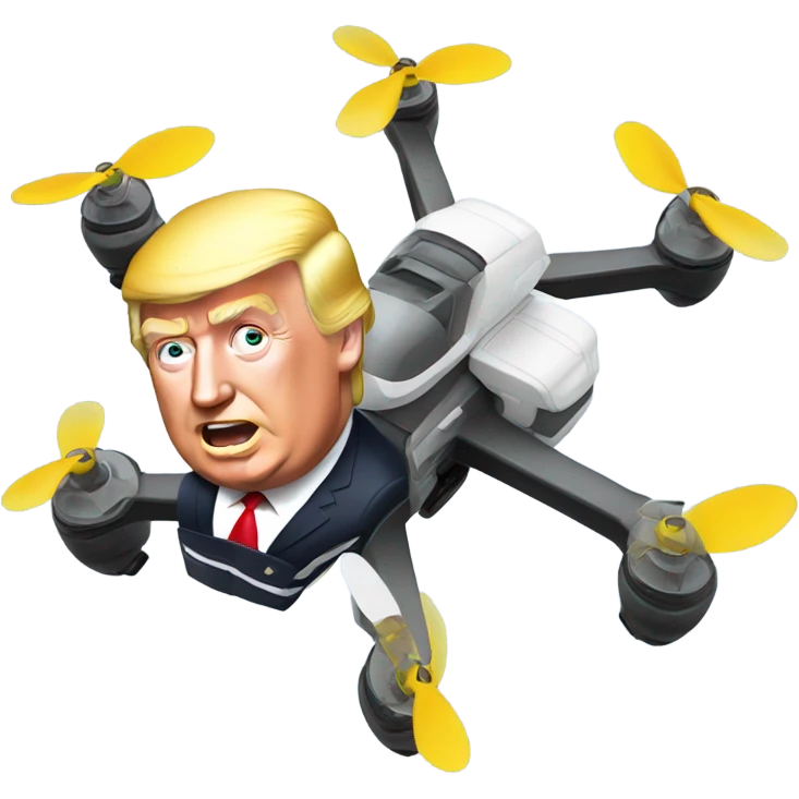 Drone trump riding it emoji