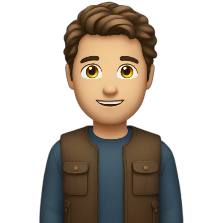 Un brown hair Guy emoji