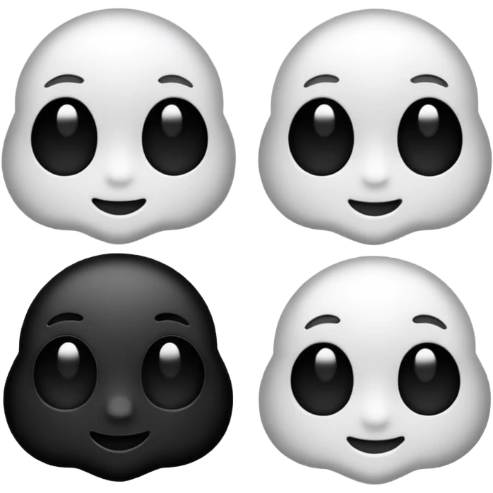 balck and white photoset emoji