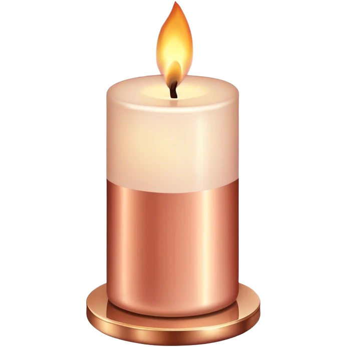 rose gold luxury candle emoji