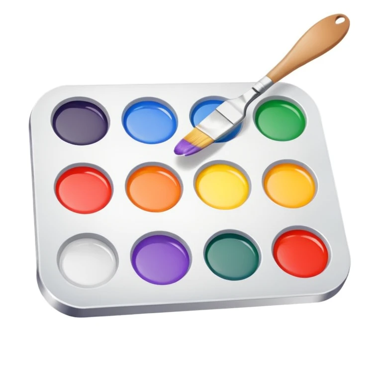 Palette de peinture blanche  emoji