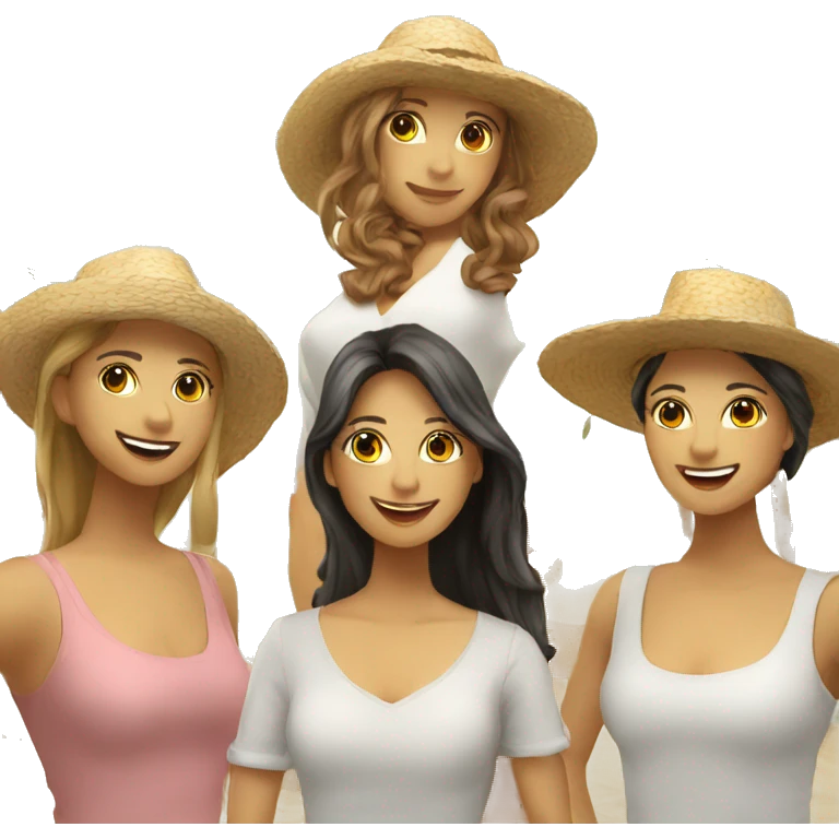 4 Compañeras de trabajo en Ibiza emoji