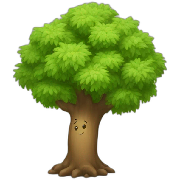 Happy tree emoji