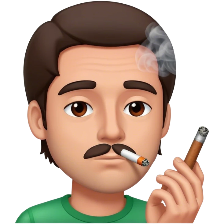 guy smoking a blunt emoji