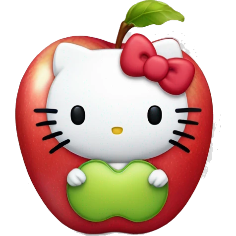 Hello Kitty Apple  emoji