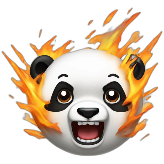 Panda raging emoji