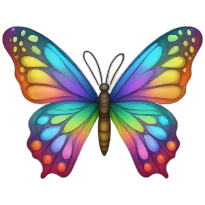 Mariposas con colores de los chakras emoji