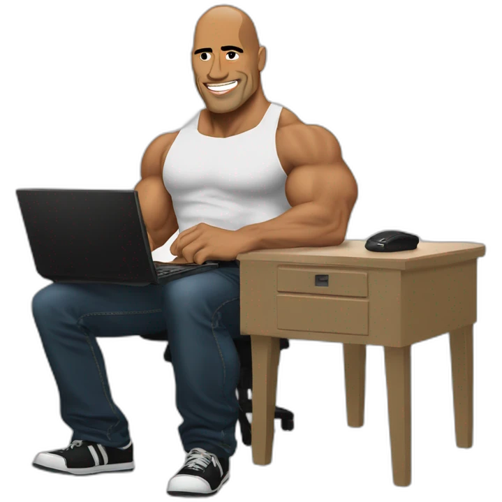 the rock con pc computer emoji