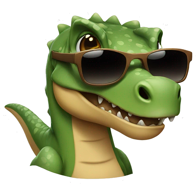 dino with sunglasses emoji