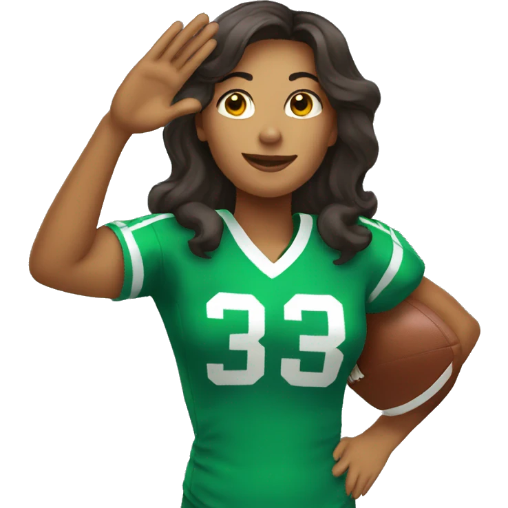 woman football saluting emoji