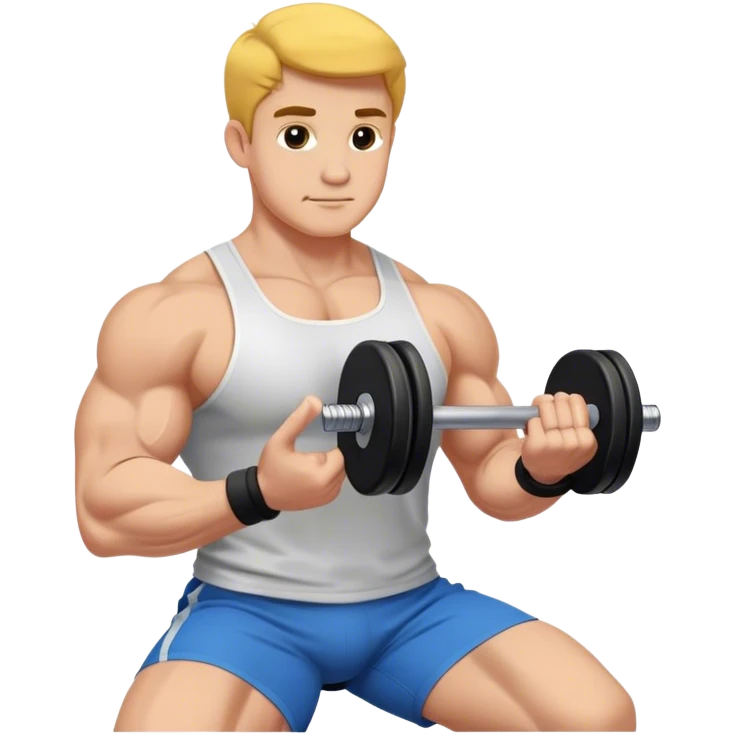 man weighted wrist curl emoji