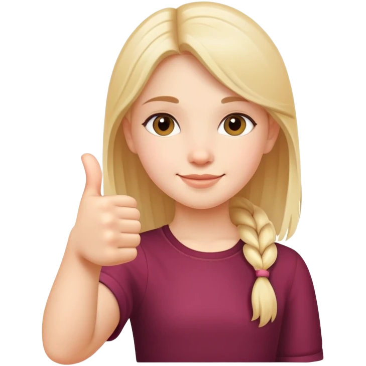A dainty girl thumbs up emoji
