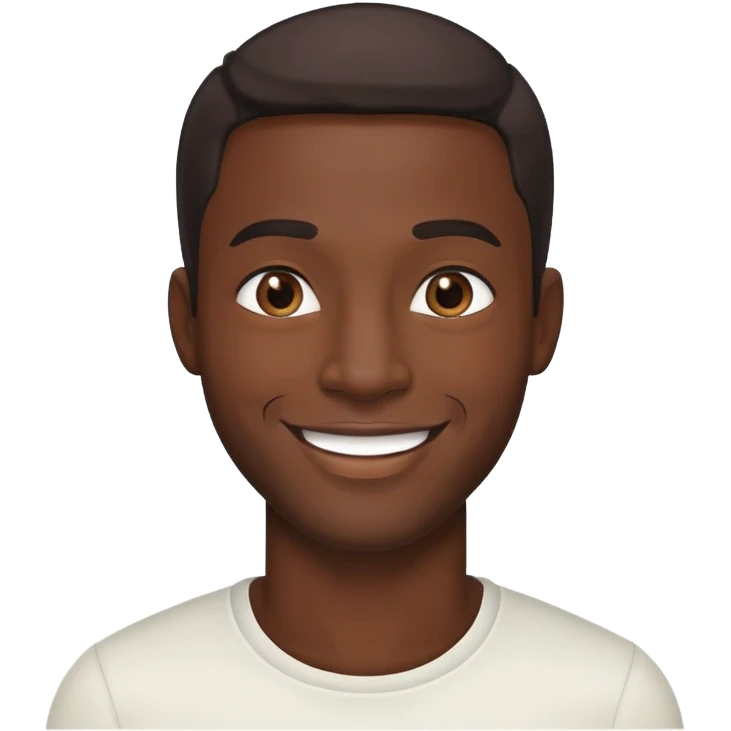 Handsome black guy smiling  emoji