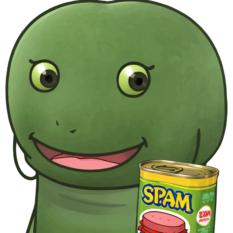 kawaii lady with spam meat   emoji