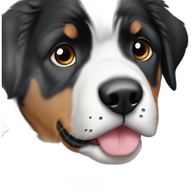 Bernice mountain dog puppy with black dots on snout emoji