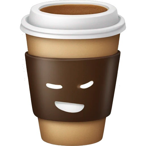 “Strong coffee in a cup.” emoji