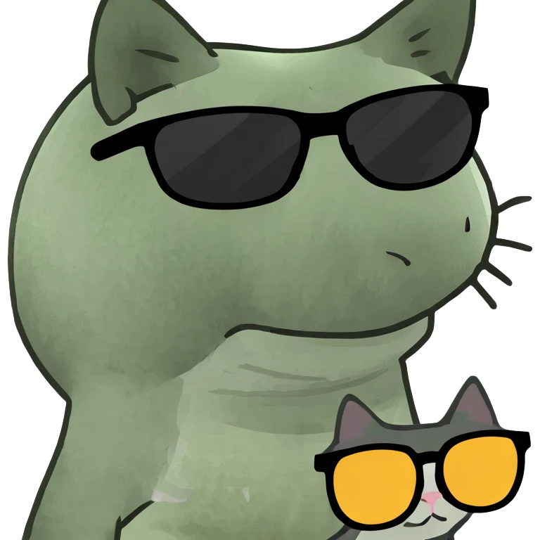 Cat with sunglasses emoji