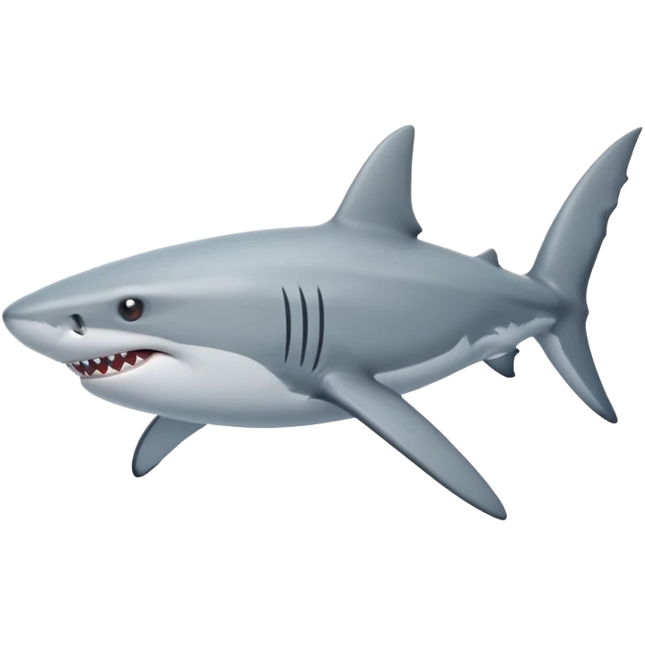friendly shark swimming emoji