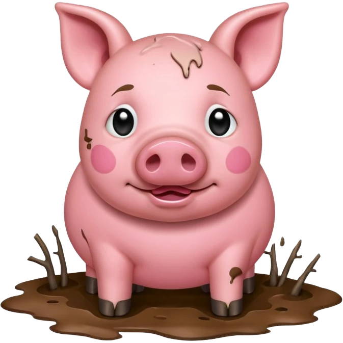 Shit happens to pig emoji