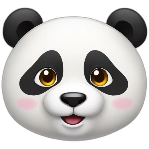 Panda qui tire la langue emoji