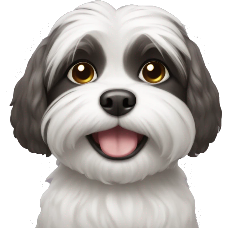 shitzu dog smiling emoji