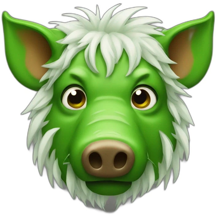 toxic green boar emoji