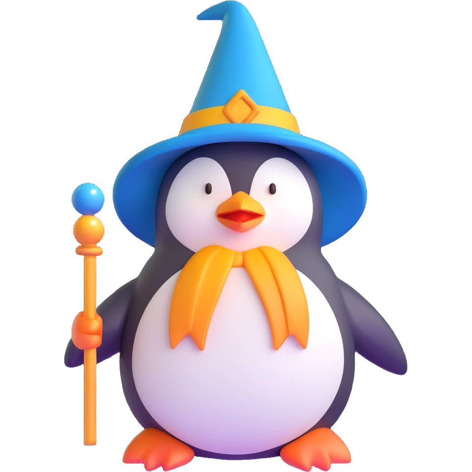penguin wizard emoji