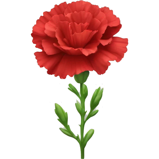 red Carnation flower emoji