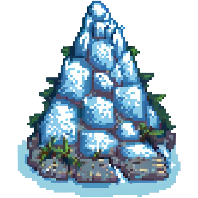 An iceberg, black emoji