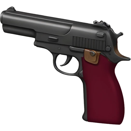 Burgundy gun emoji