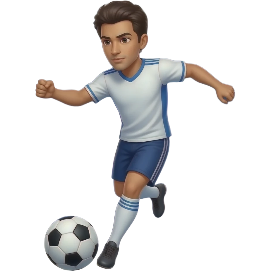 Galactic Sports! logo q contenga a un jugador de futbol haciendo una chilena en el espacio emoji