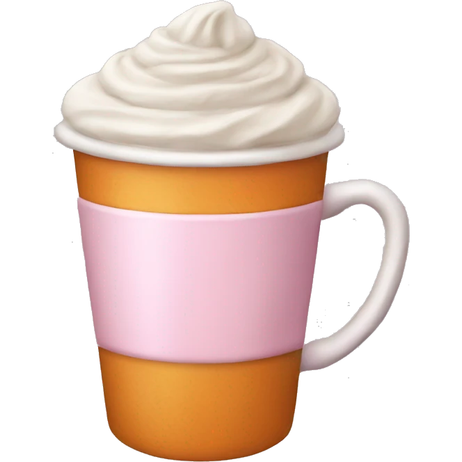 Light pink pumpkin latte emoji