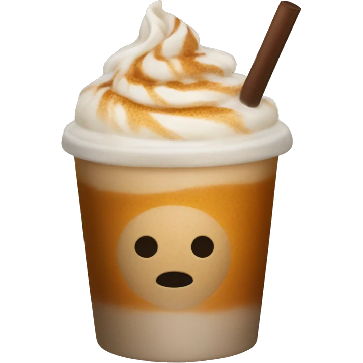 Iced pumpkin spice latte emoji
