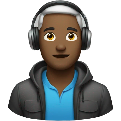 Man wearing headphones emoji