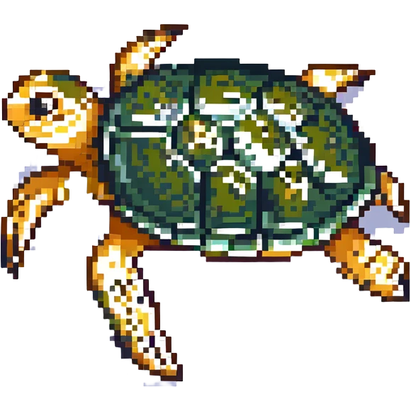 adorable baby hawksbill turtle, tiny and charming emoji