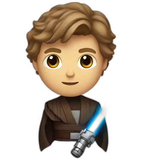 anakin skywalker and light saber emoji