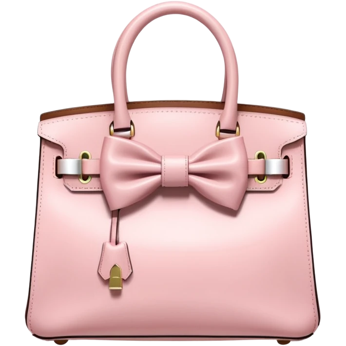 light pink birkin bag with bow emoji