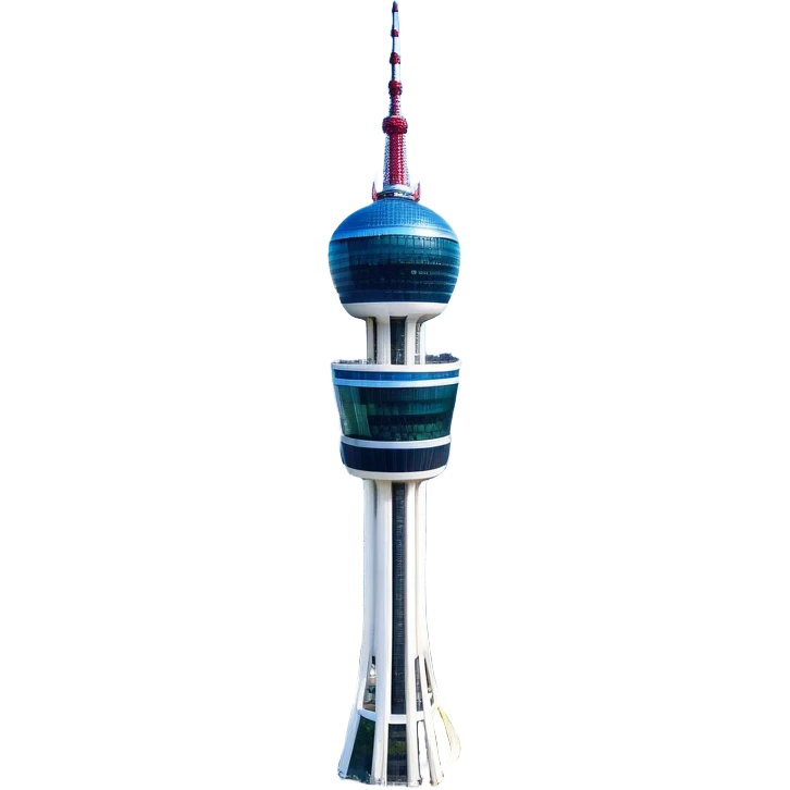 ​Cinematic Realistic N Seoul Tower, depicted in brilliant daylight as a slender, single-column tower rising from a modern cityscape, crowned by a sleek cylindrical observation deck offering panoramic views over Seoul, with crisp glass and steel surfaces reflecting clear blue skies and subtle architectural details that capture its futuristic elegance, emoji