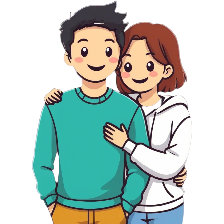 Cute couple emoji