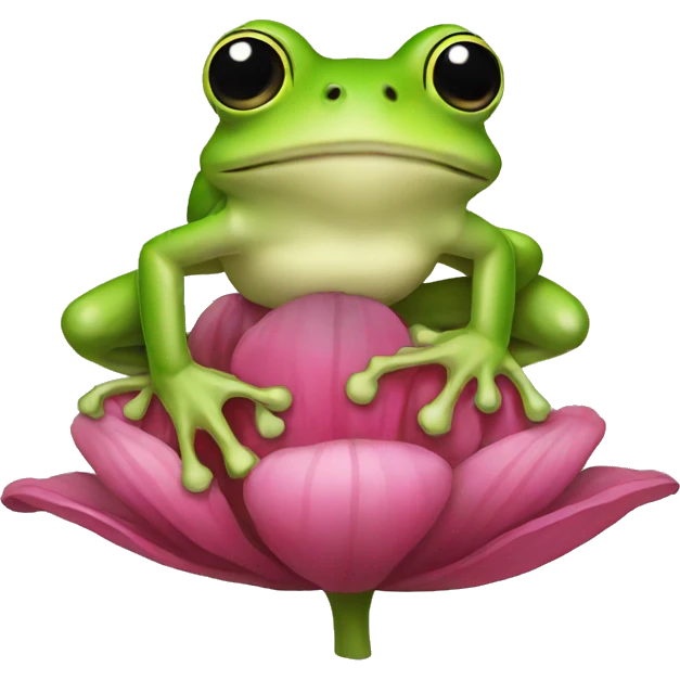 Flower frog emoji