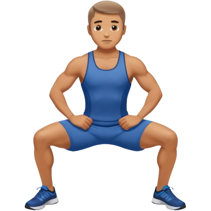 man doing lunges emoji