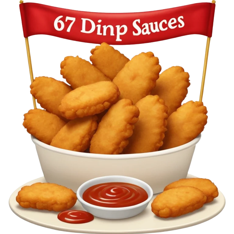 Chicken nuggets coming to life and doing 67 emoji