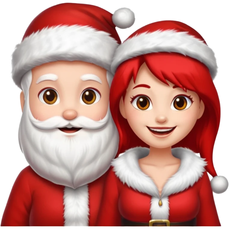 Make an emoji of a couple but as Santa Claws and female Santa Claws emoji