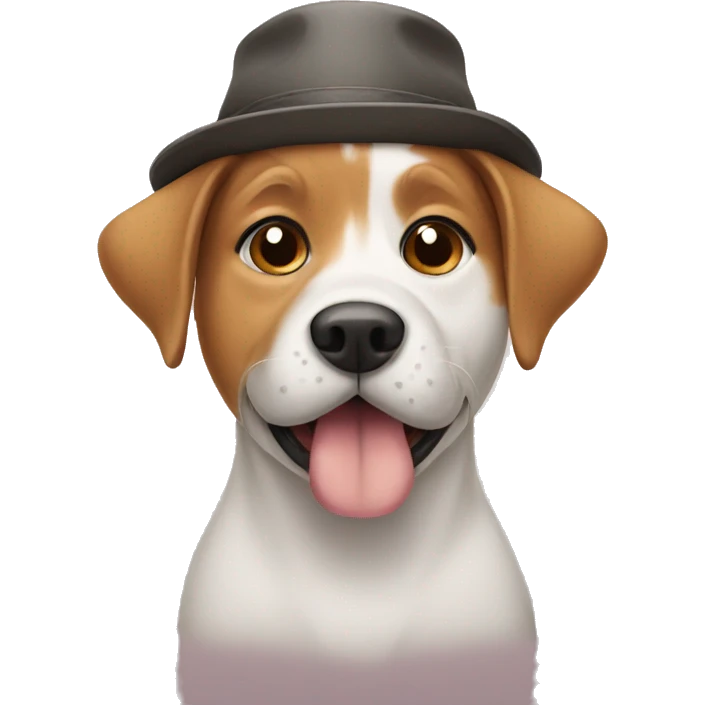 Dog wearing hat emoji