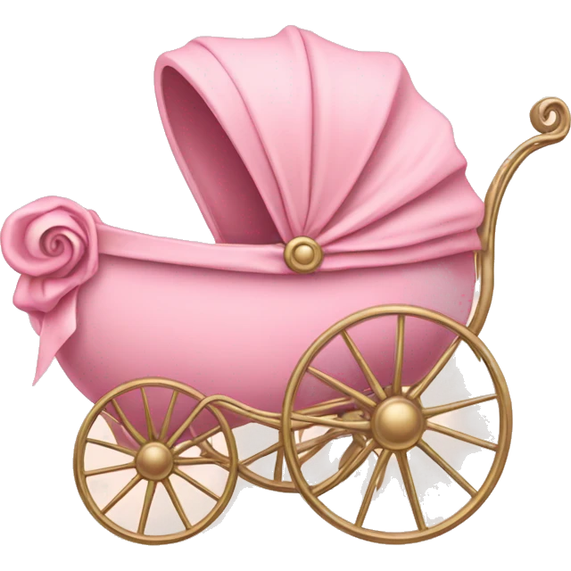 fancy pink vintage baby carriage emoji