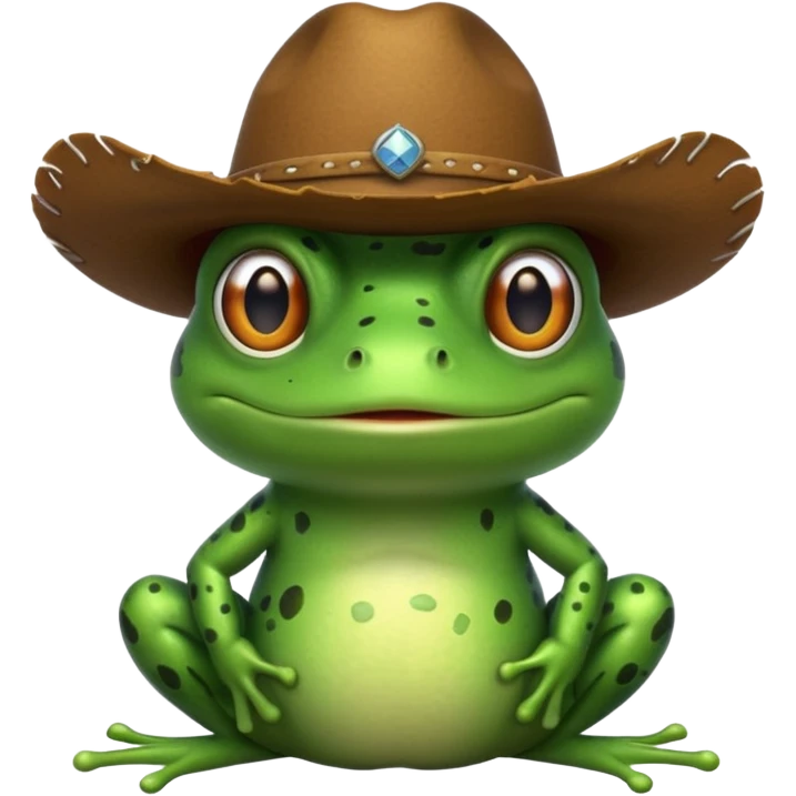 frog with a cowboy hat emoji