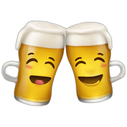 Amigos bebiendo cerveza emoji