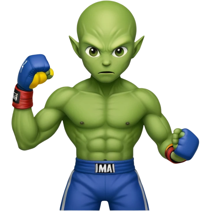 alien MMA fighter emoji
