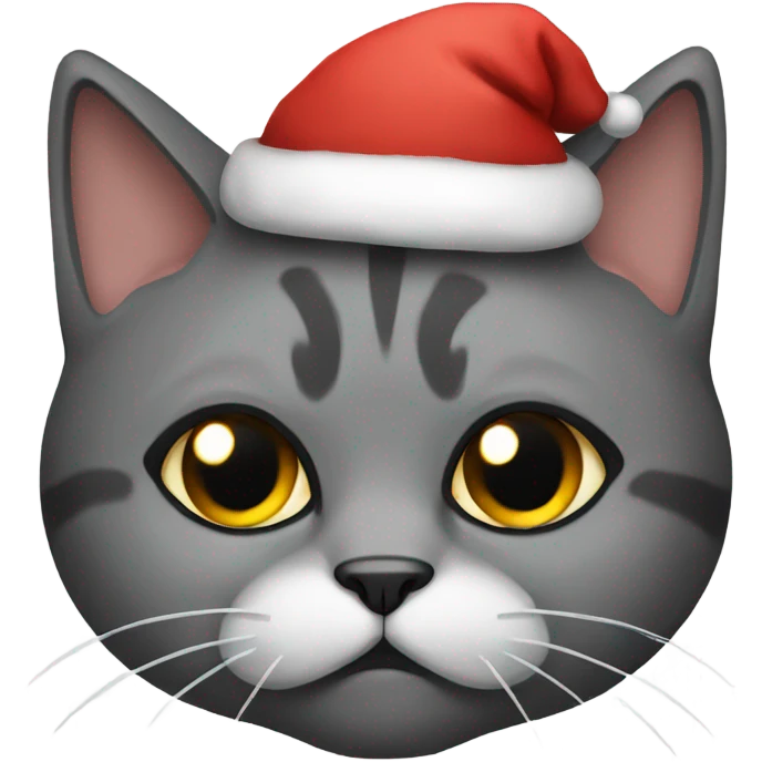 Very sad looking Christmas cat emoji