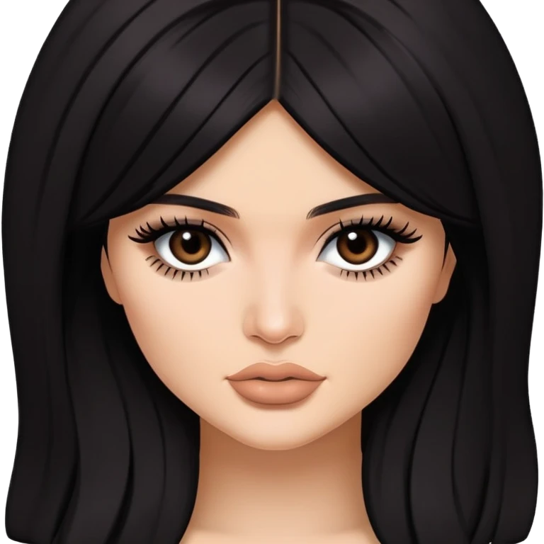 Kylie jenner, dark hair emoji